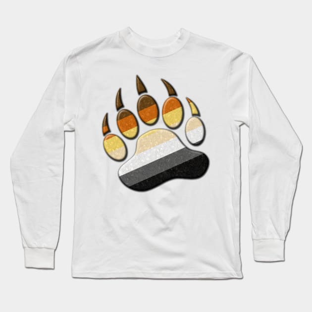 Gay Bear Pride Paw Long Sleeve T-Shirt by LiveLoudGraphics